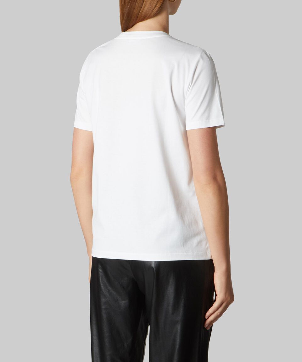 Balmain Playera de cuello redondo con manga corta estampado Mujer Oferta especial de fábrica