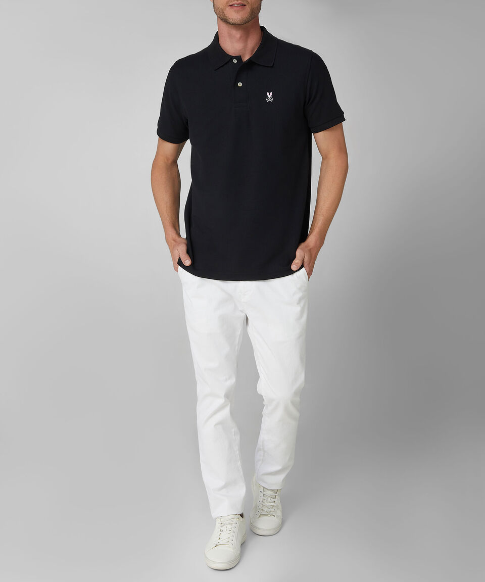 Psycho Bunny Playera Tipo Polo Negra Manga Corta Hombre Precio ultrabajo