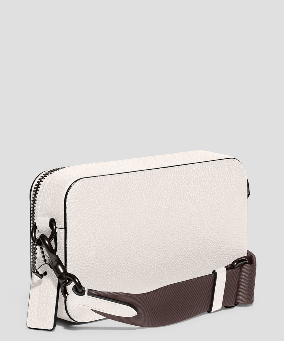 Coach Bolso Crossbody Charter Slim en piel blanco granulado Hombre 2025