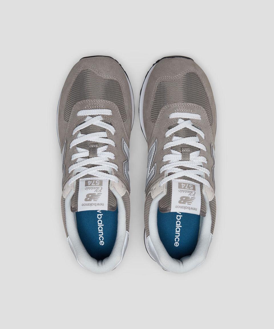 New Balance Tenis Classic 574 en piel con logotipo a contraste Hombre Outlet online