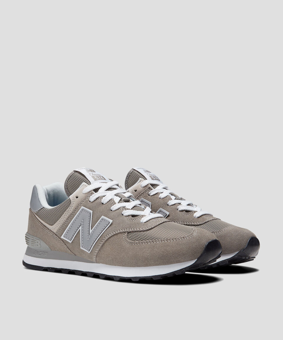 New Balance Tenis Classic 574 en piel con logotipo a contraste Hombre Outlet online