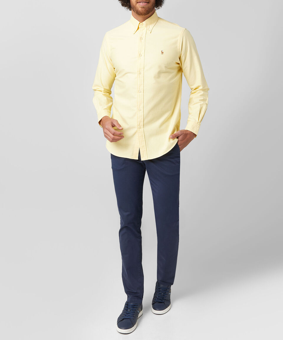 Polo Ralph Lauren Camisa lisa manga larga Hombre Superdescuento