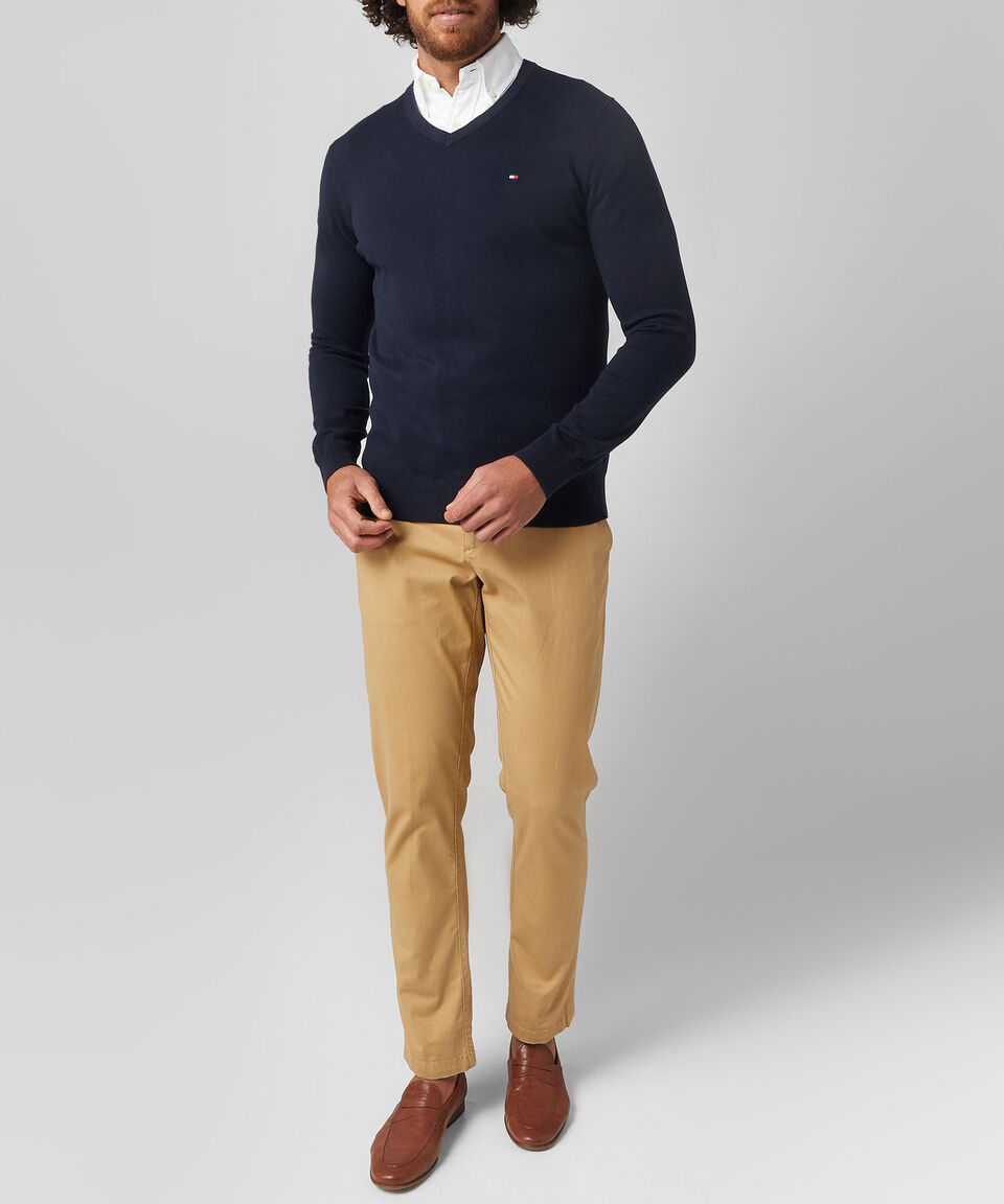 Tommy Hilfiger Suéter Cuello V Hombre Ofertas de temporada