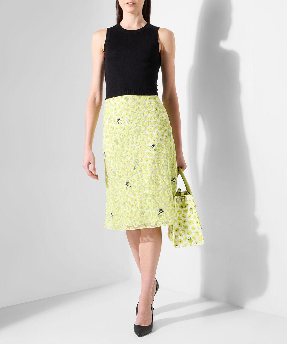 Versace Falda midi Strawberry Devore Mujer 2025