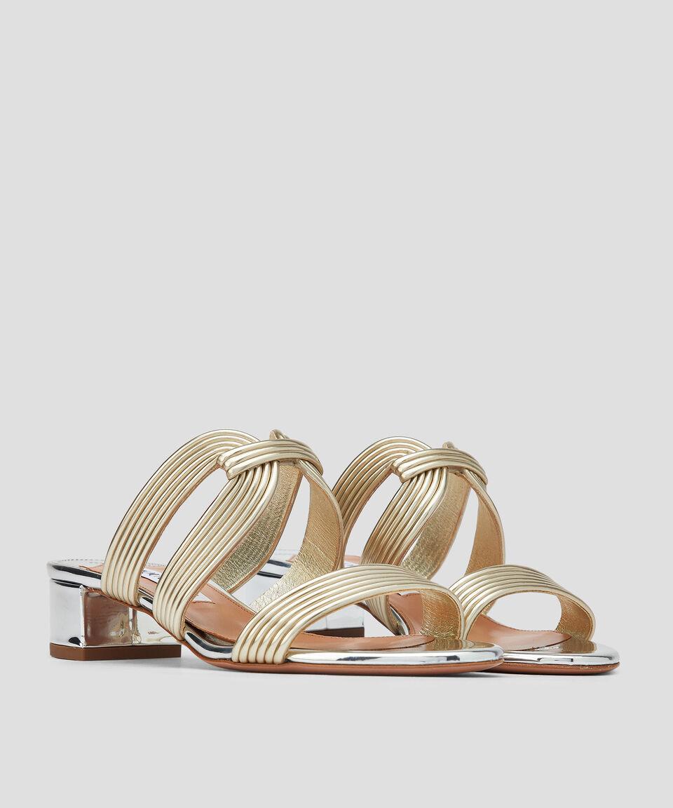 Aquazzura Sandalias de tacón bajo ancho Esencia Mujer Venta caliente