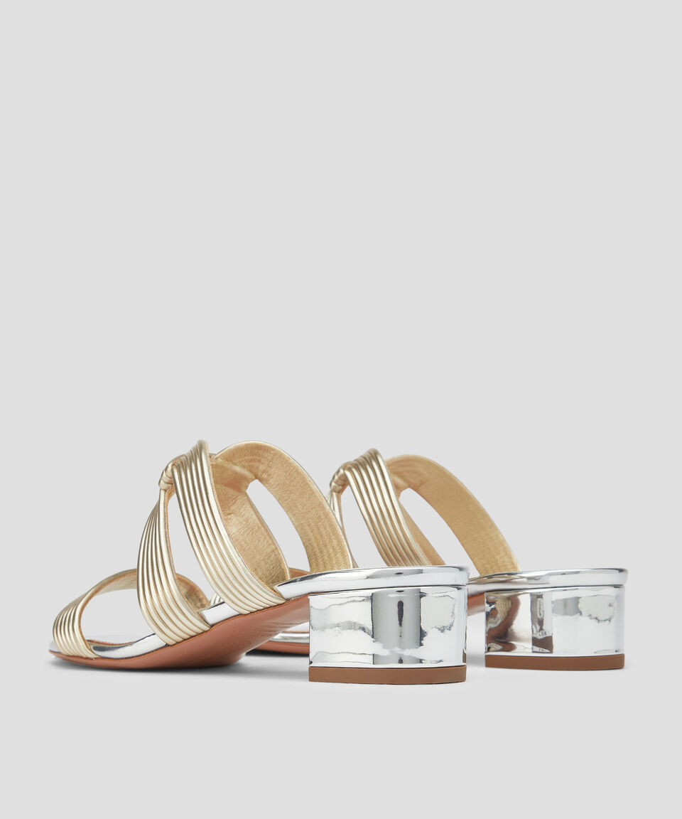 Aquazzura Sandalias de tacón bajo ancho Esencia Mujer Venta caliente