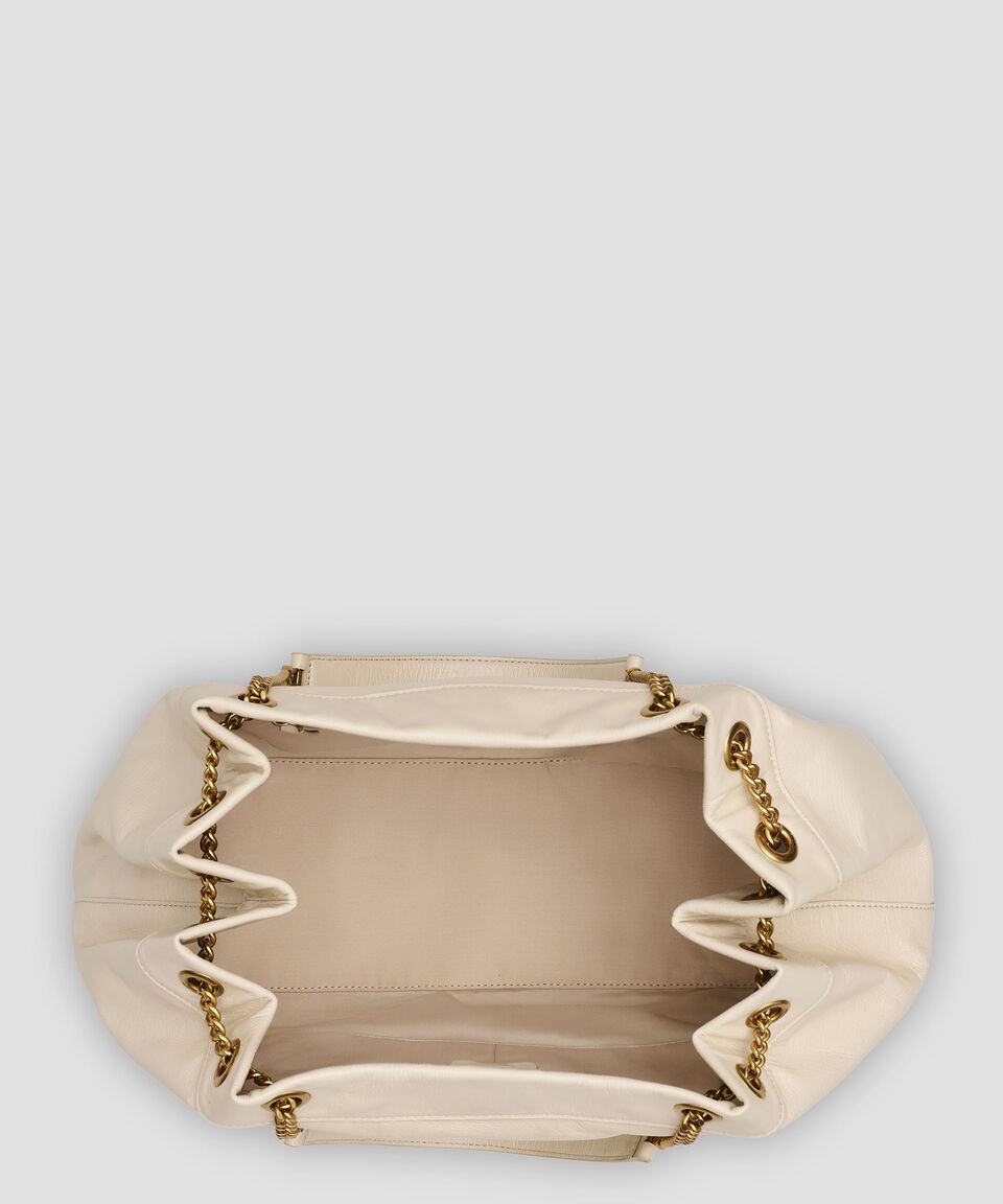 Marc Jacobs Bolsa bucket beige en piel The Large Chain Mujer Liquidación