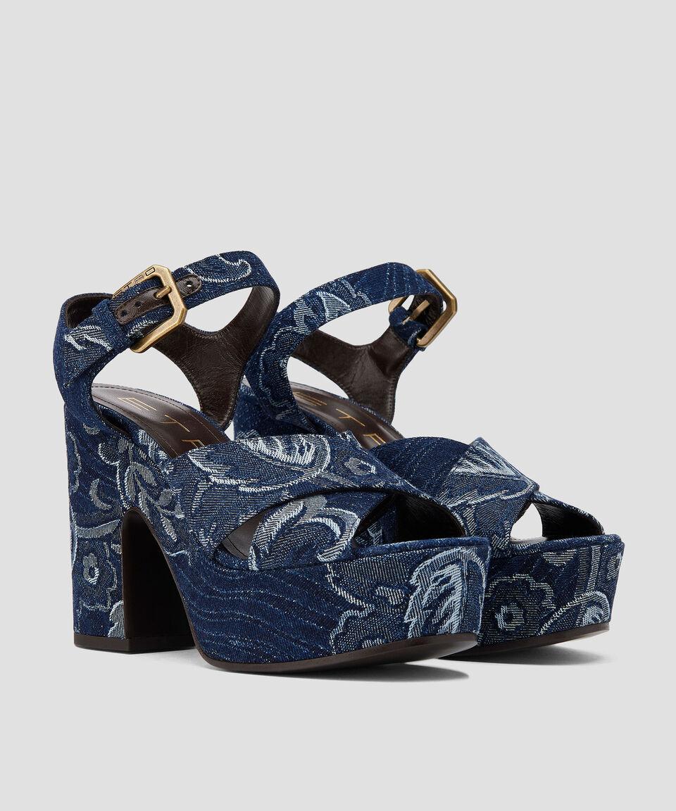Etro Sandalias con tacón alto de media luna y plataforma Mujer ÚLTIMAS EDICIONES