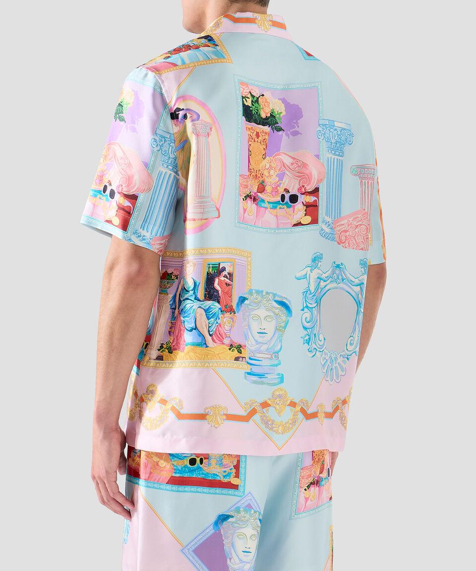Versace Camisa estampada con manga corta Hombre Promoción por tiempo limitado