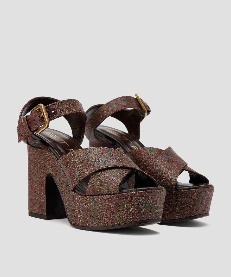 Etro Sandalias con tacón alto de media luna y plataforma Mujer Oferta especial de fábrica