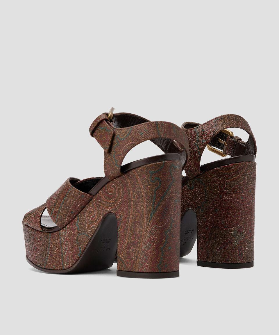 Etro Sandalias con tacón alto de media luna y plataforma Mujer Oferta especial de fábrica