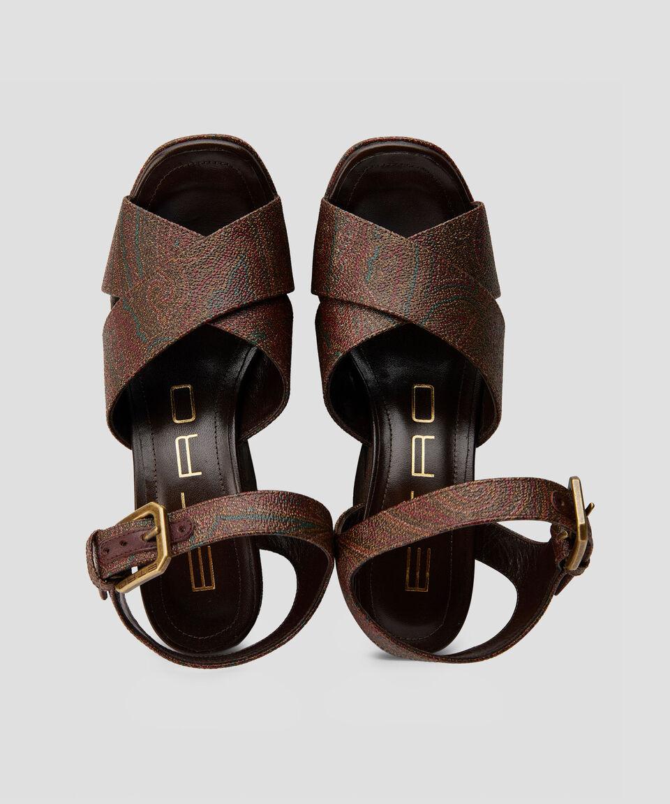 Etro Sandalias con tacón alto de media luna y plataforma Mujer Oferta especial de fábrica