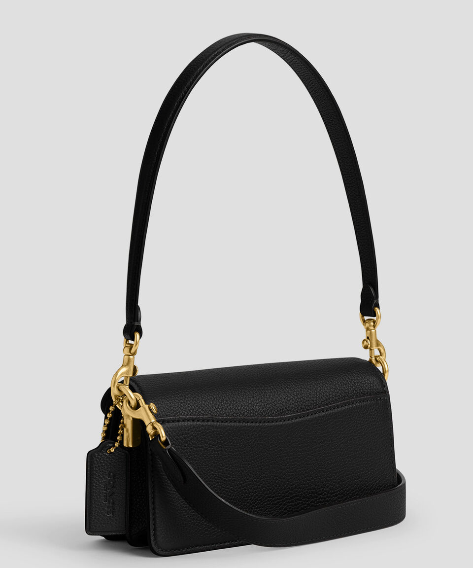 COACH Bolsa Shoulder negra en piel Tabby granulada Mujer Precios de Black Friday