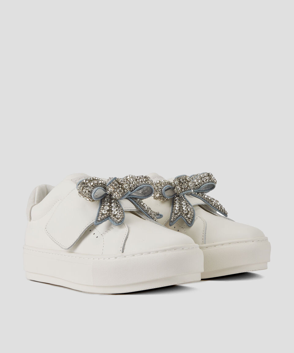 Kurt Geiger Tenis casuales en piel Laney Bow Mujer Rebajas de fin de temporada