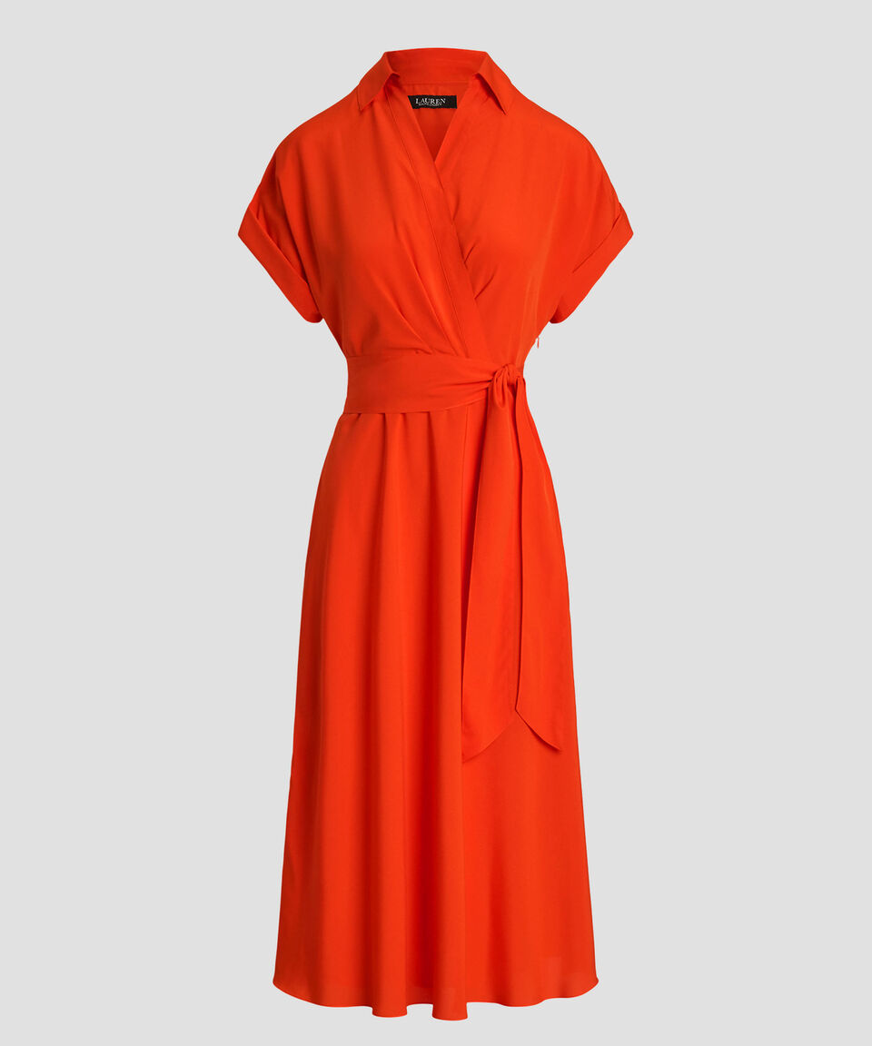 Lauren Vestido midi con cinturón Mujer Rebajas