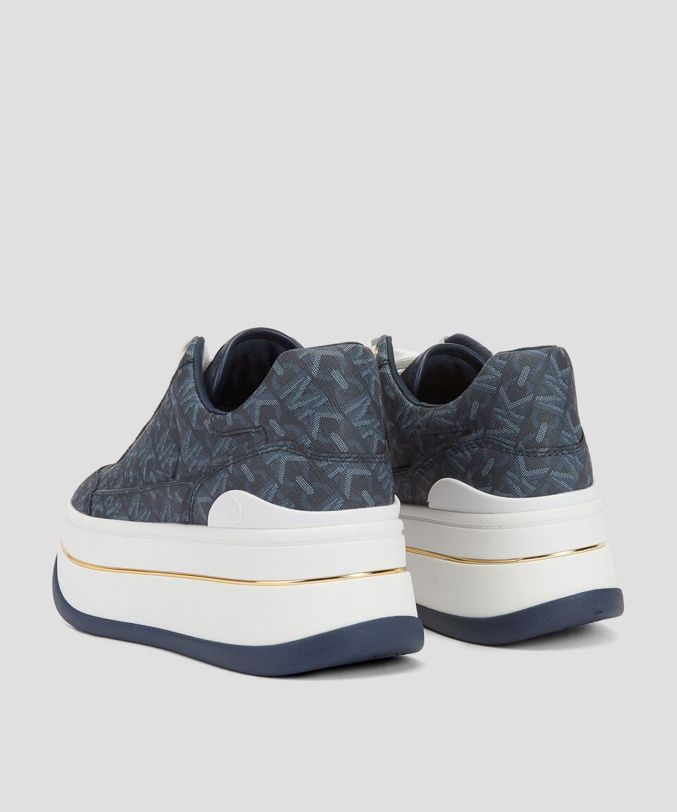 Michael Kors Tenis casuales con plataforma y monogram Hayes Lace Up Mujer Venta caliente