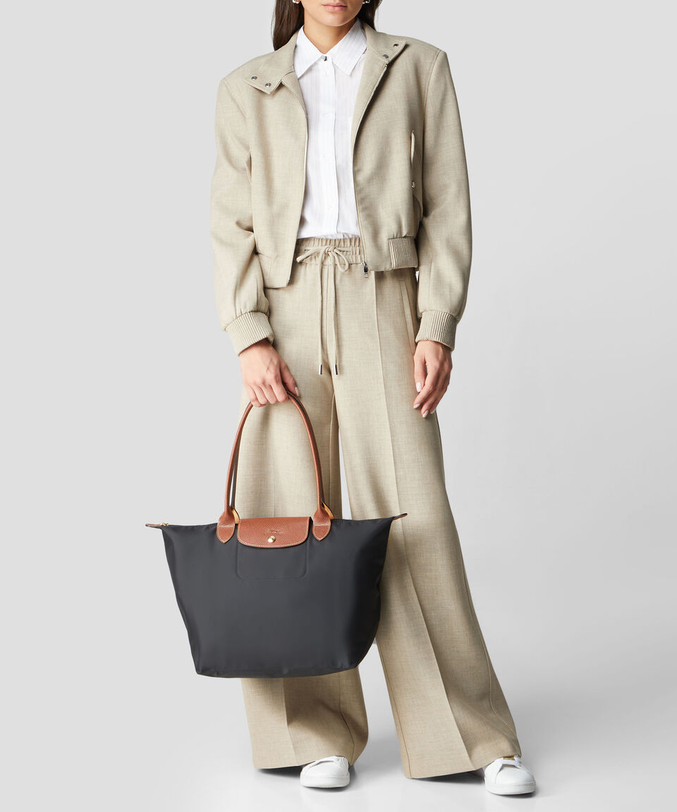 Longchamp Bolsa Shoulder negra Mujer Gran oferta