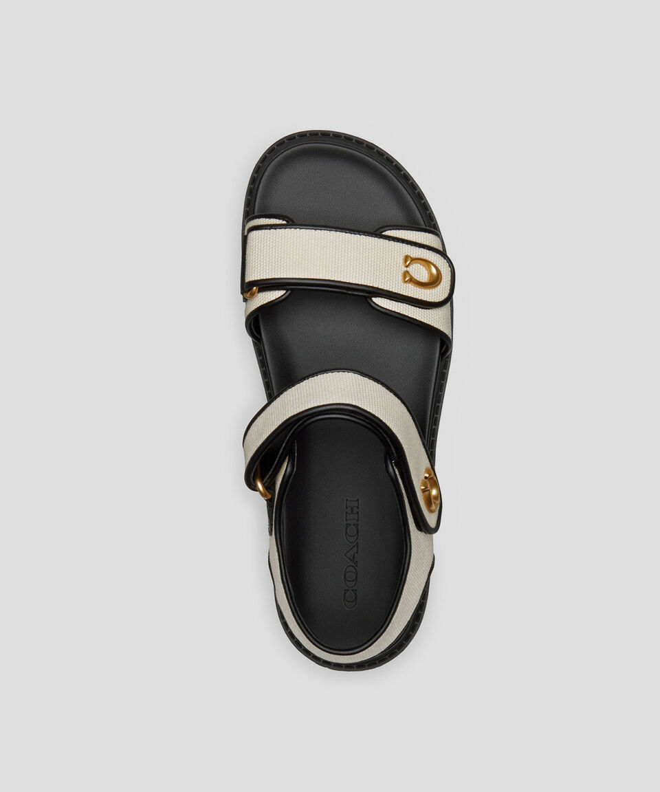 Coach Sandalias planas con textura Brynn Mujer Tienda