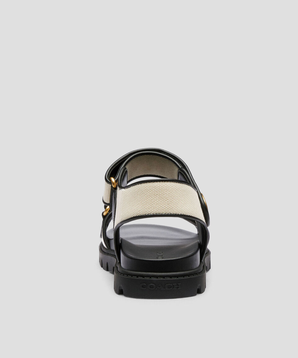 Coach Sandalias planas con textura Brynn Mujer Tienda