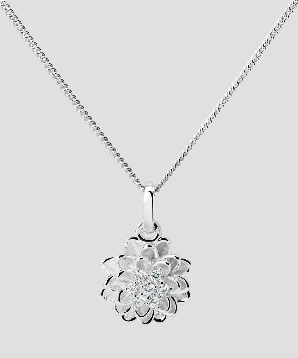 Tane Charm Dalia en Plata .925 con Diamantes Unisex Outlet