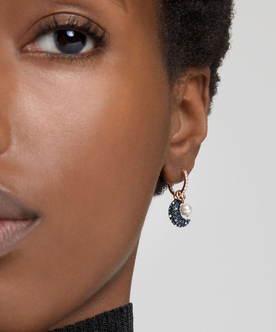 Swarovski Pendientes con motivo de luna y cristales Luna Mujer Superdescuento