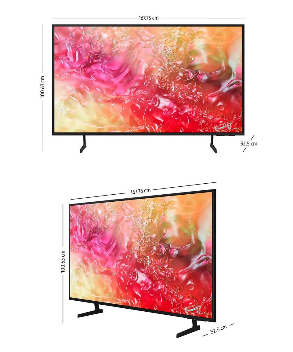 Samsung Pantalla 75 Pulgadas Plana Crystal UHD 4K Tizen Smart TV DU7010 UN75DU7010FXZX Descuento por venta flash