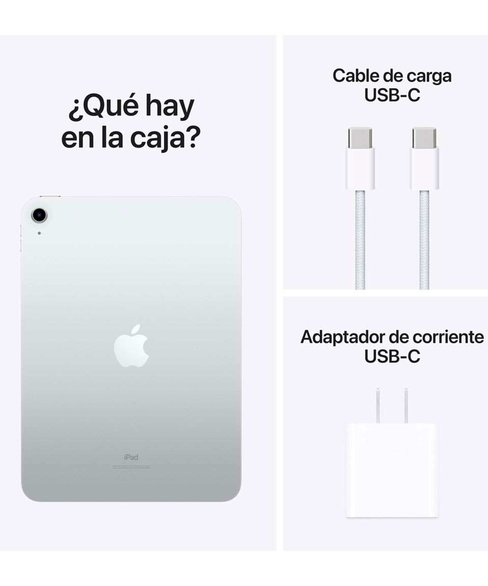 Apple iPad (Décima generación) 10.9" Chip A14 Bionic 64 GB Plata Devoluciones gratuitas