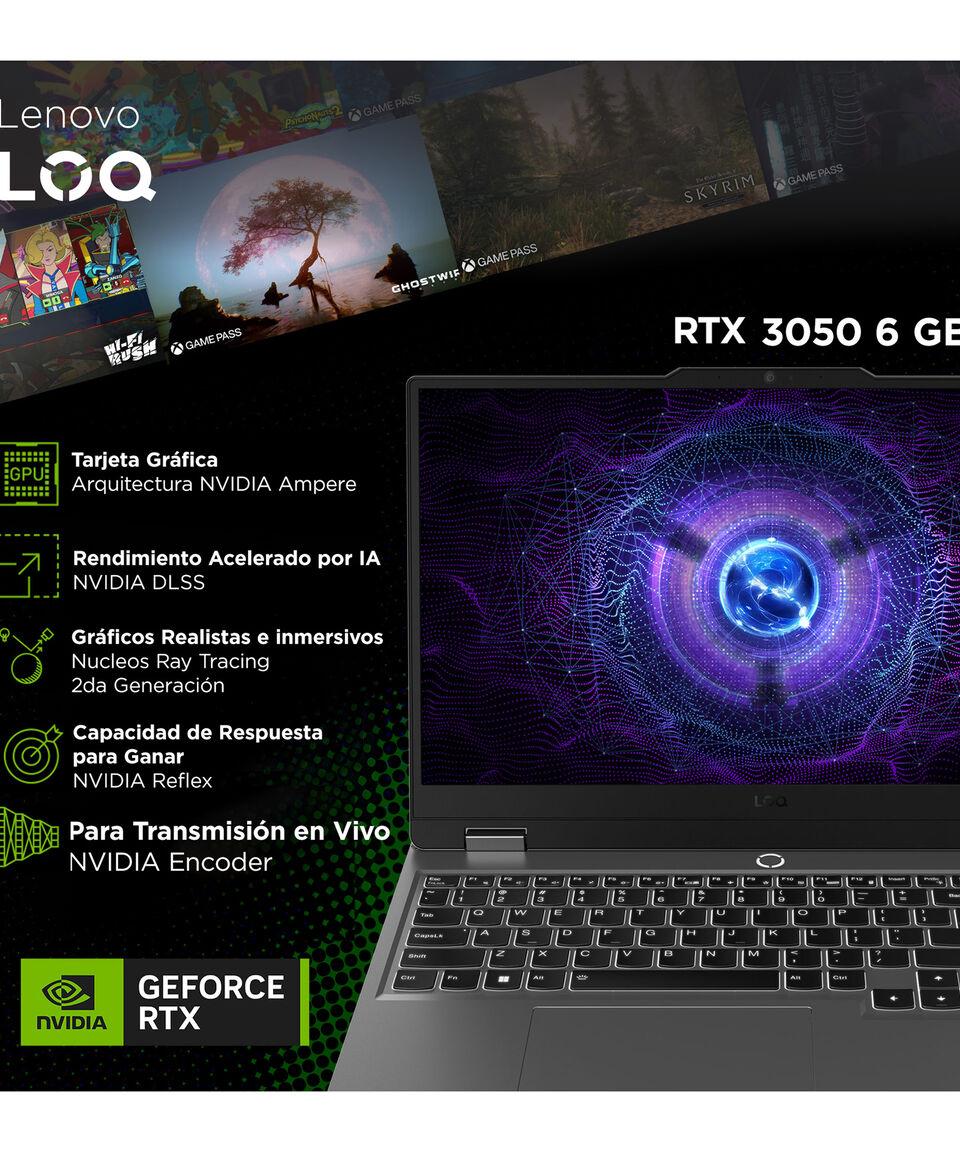 Lenovo Laptop Gaming 15.6" NVIDIA GeForce RTX 3050 Intel Core i5-12450HX RAM 16 GB SSD 512 GB Gris Últimos 2 días