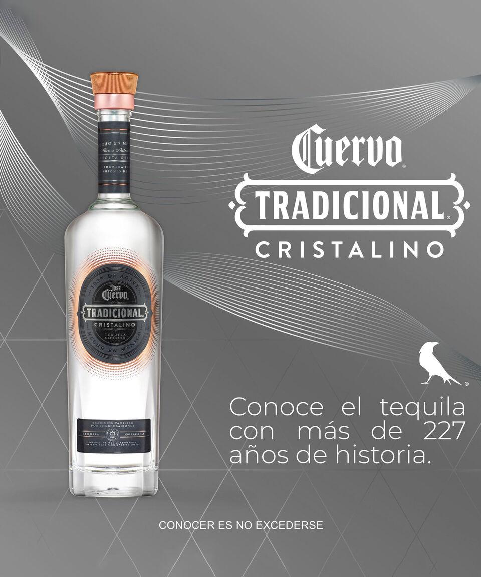 José Cuervo Tequila Tradicional Cristalino 750 ml Descuentos del mes