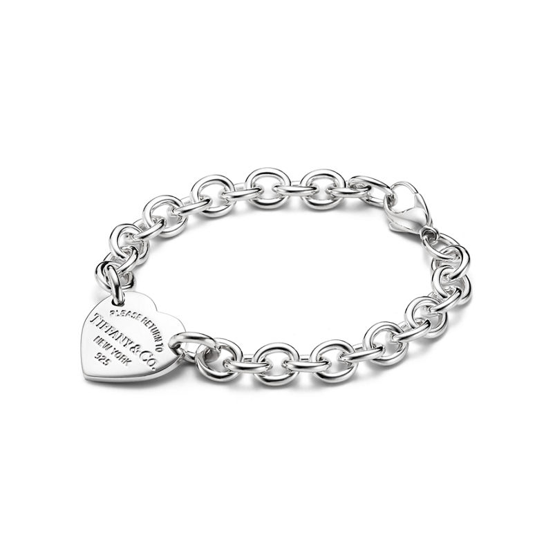 Tiffany & Co. Return to Tiffany™ Pulsera con insignia de corazón en plata Ahorra y exporta