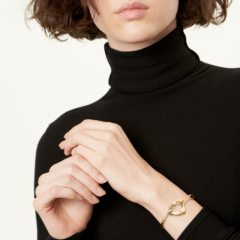 Tiffany & Co. Elsa Peretti® Brazalete Open Heart de oro amarillo Oferta exclusiva