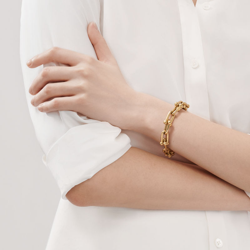 Tiffany & Co. Tiffany HardWear Pulsera de eslabones grandes de oro amarillo Última moda
