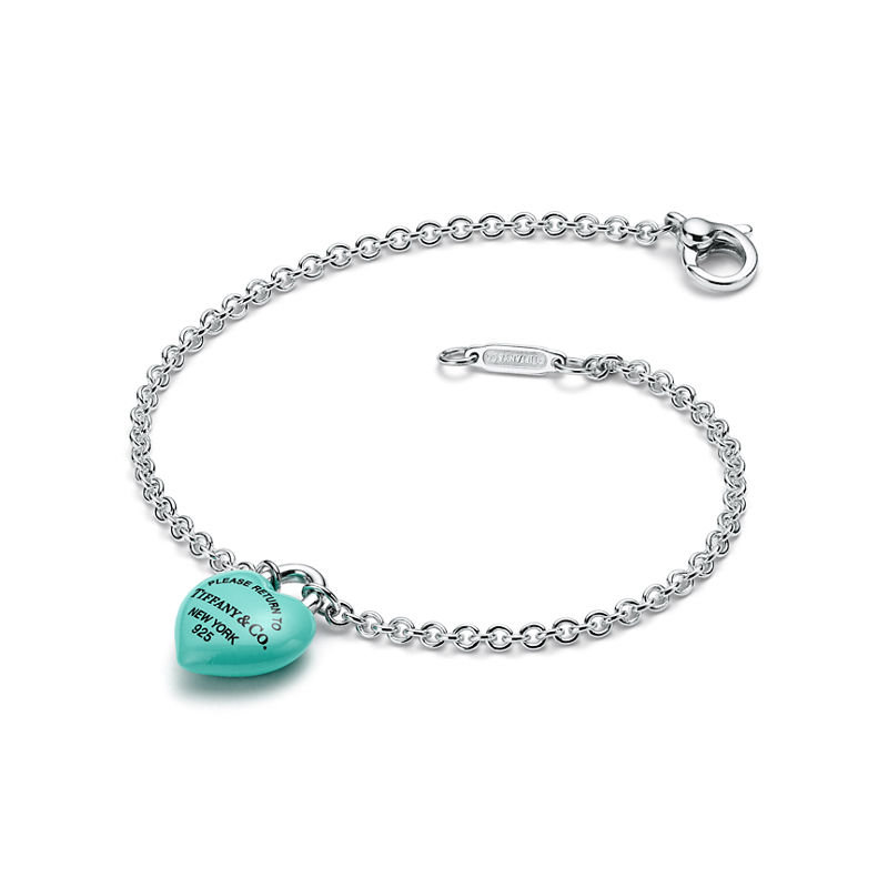 Tiffany & Co. Return to Tiffany™ Pulsera Full Heart de plata de ley con Tiffany Blue® Precio ultrabajo