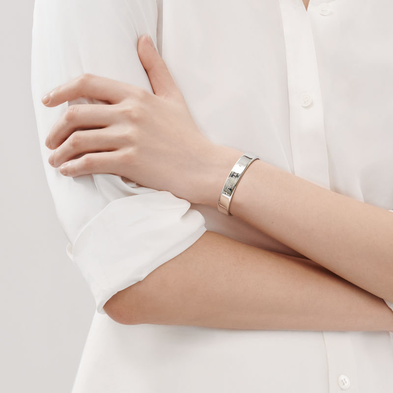 Tiffany & Co. Return to Tiffany™ Brazalete estrecho en plata de ley con diamantes Ofertas