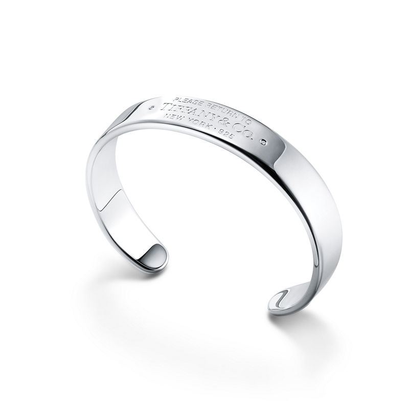 Tiffany & Co. Return to Tiffany™ Brazalete estrecho en plata de ley con diamantes Ofertas