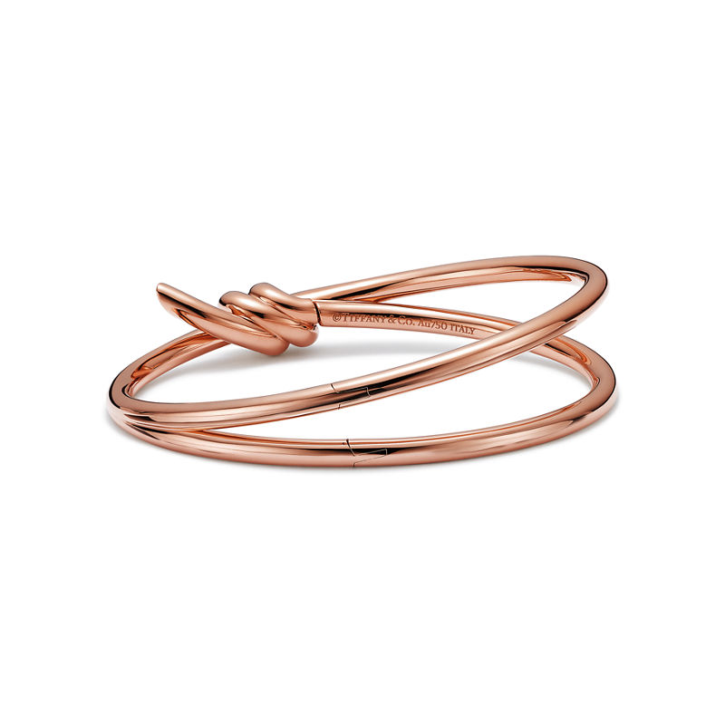 Tiffany & Co. Tiffany Knot Brazalete articulado de dos vueltas en oro rosa Ventas relámpago