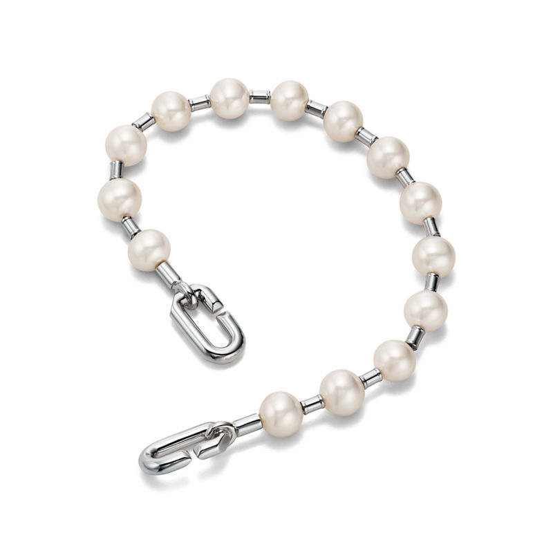 Tiffany & Co. Tiffany HardWear Pulsera de perla en plata 7-8 mm Descuento