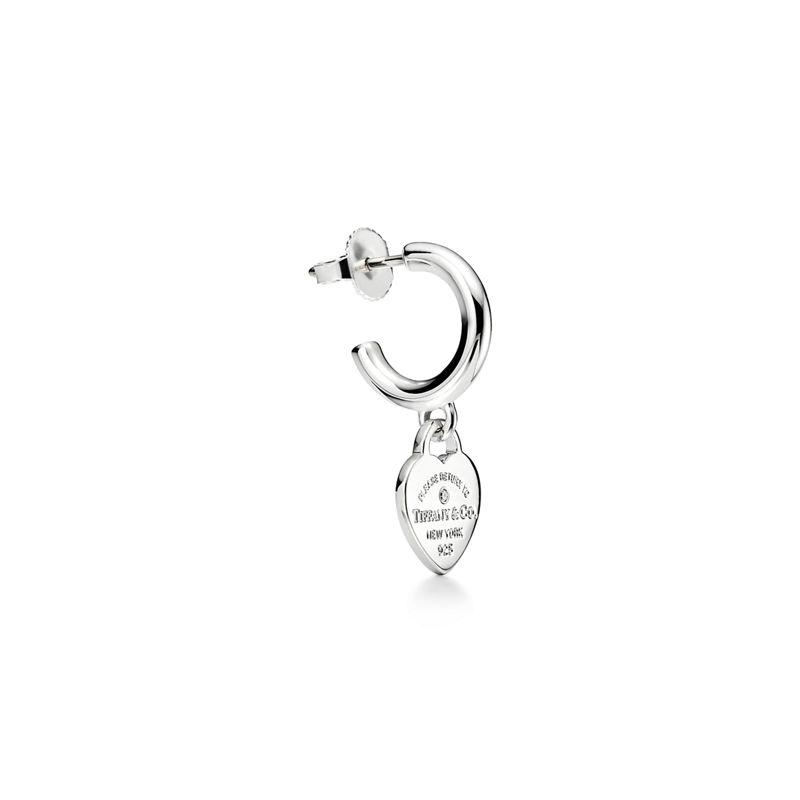 Tiffany & Co. Return to Tiffany™ Pendientes de aro en plata de ley con diamantes mini Envío gratis