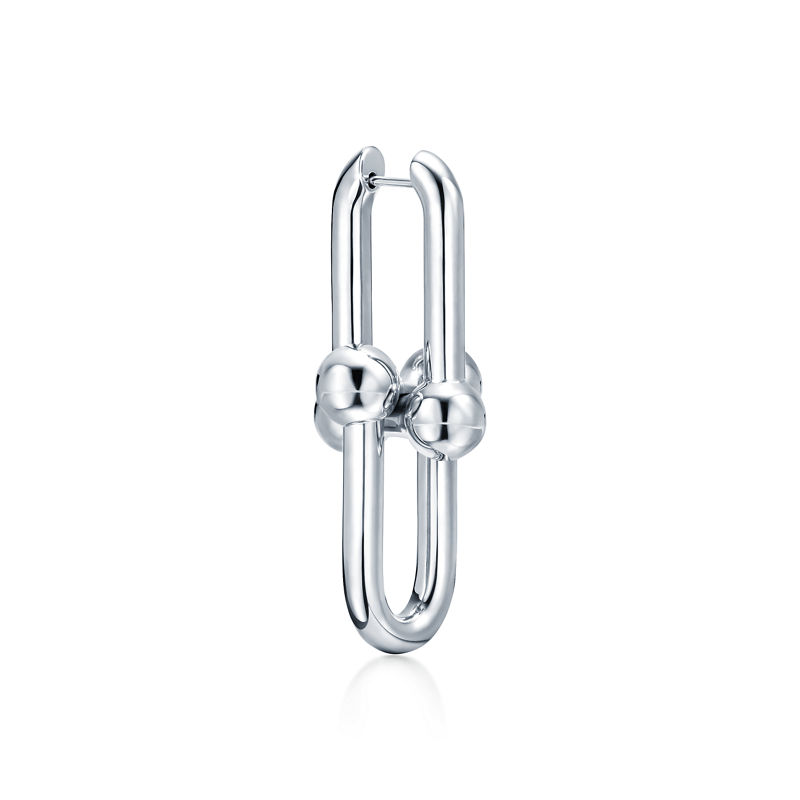 Tiffany & Co. Tiffany HardWear Pendientes de eslabones extragrandes de plata de ley Últimos 3 días