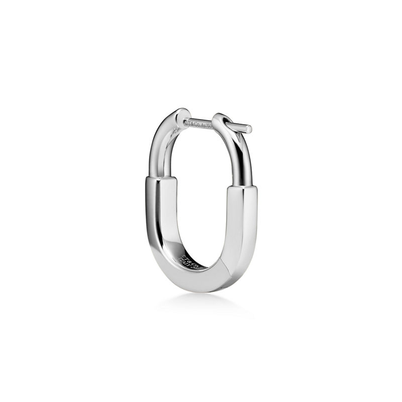 Tiffany & Co. Tiffany Lock Pendientes pequeños de oro blanco con diamantes Precios de Black Friday
