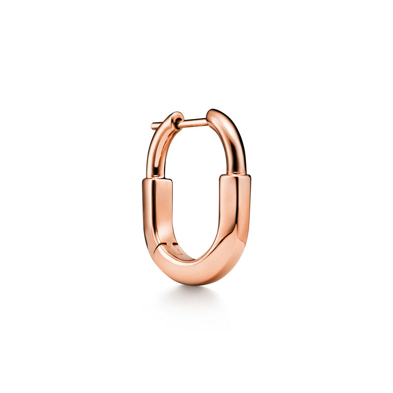 Tiffany & Co. Tiffany Lock Pendientes pequeños de oro rosa Ofertas de temporada