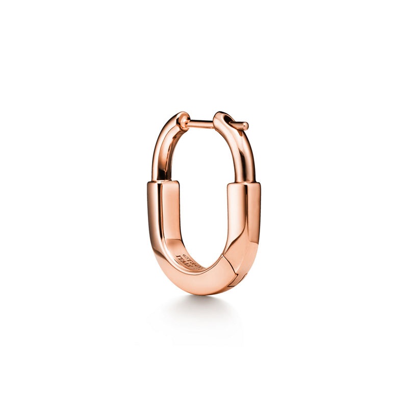 Tiffany & Co. Tiffany Lock Pendientes pequeños de oro rosa Ofertas de temporada