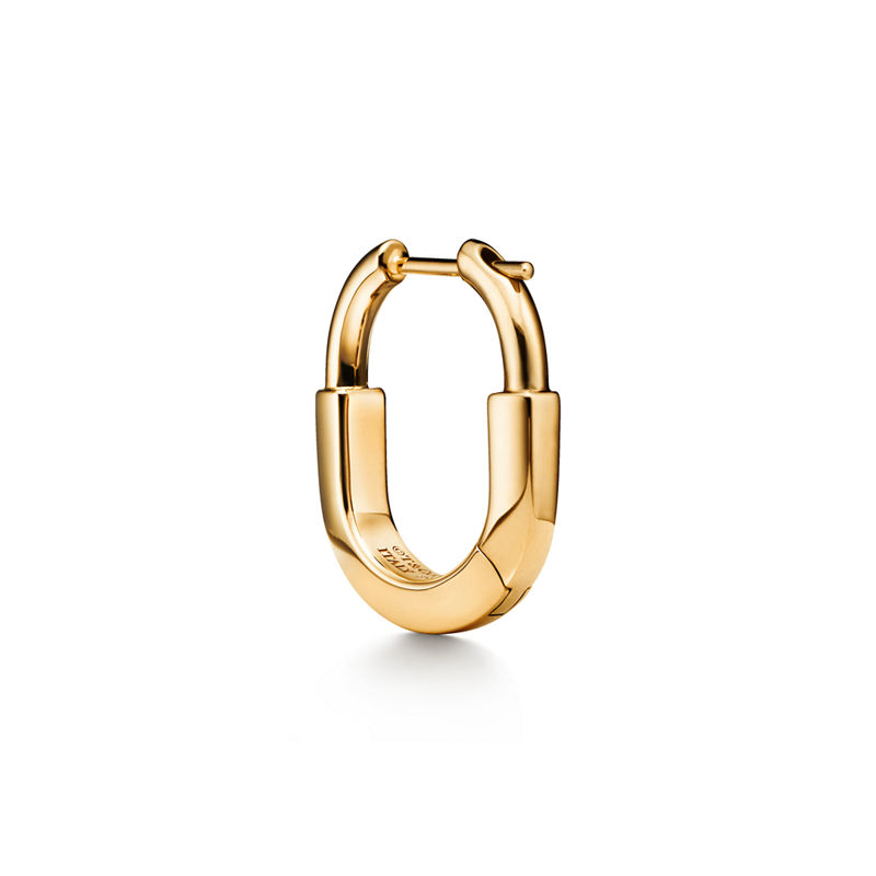 Tiffany & Co. Tiffany Lock Pendientes pequeños de oro amarillo Precio ultrabajo