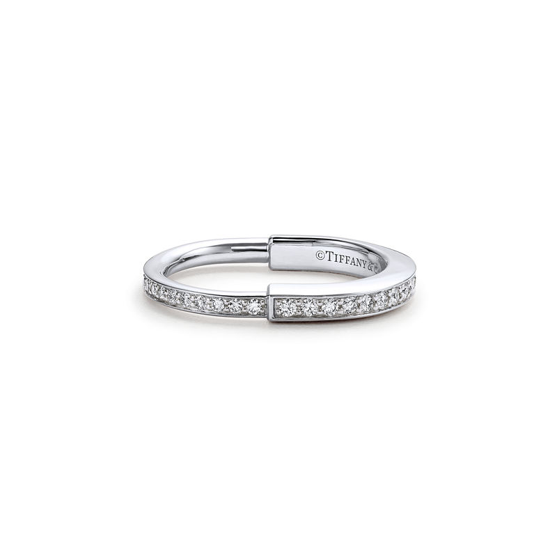 Tiffany & Co. Tiffany Lock Anillo de oro blanco con diamantes en pavé Outlet online