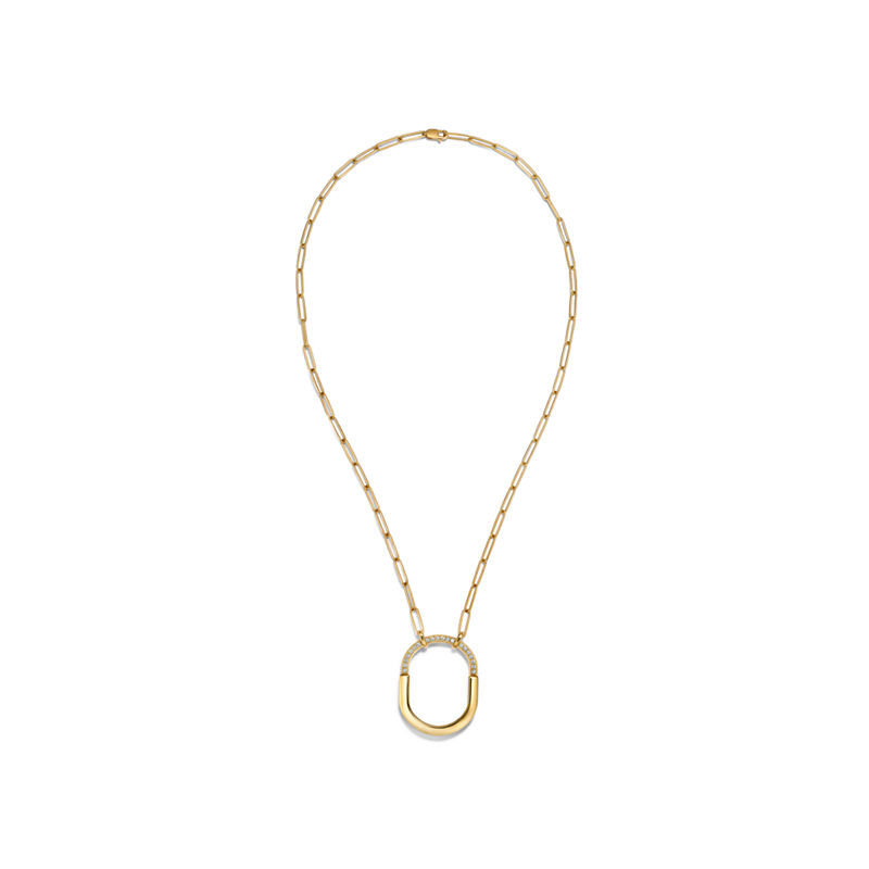 Tiffany & Co. Tiffany Lock Colgante en oro amarillo con diamantes tamaño grande Gran oferta