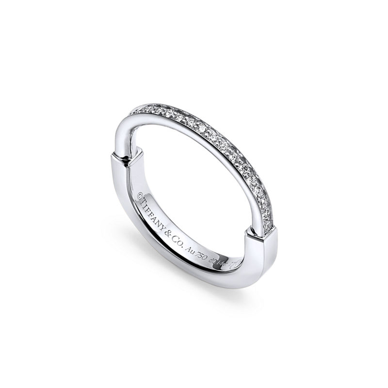 Tiffany & Co. Tiffany Lock Anillo de oro blanco con diamantes Tienda