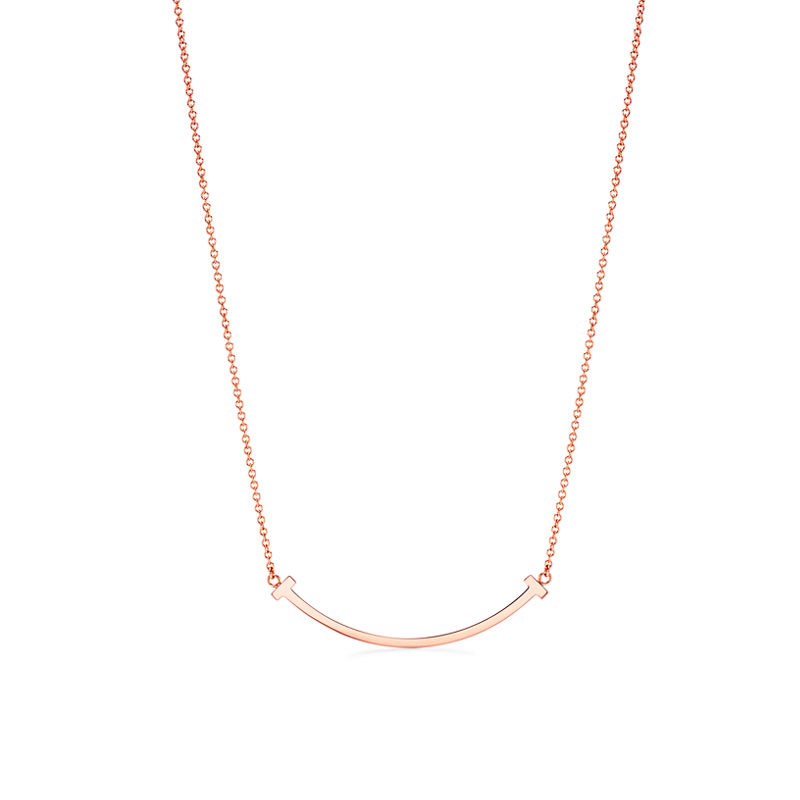 Tiffany & Co. Tiffany T Colgante Smile de oro rosa tamaño pequeño Envío gratis