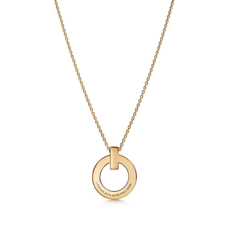 Tiffany & Co. Tiffany T T1 Colgante circular de oro amarillo tamaño pequeño Oferta especial