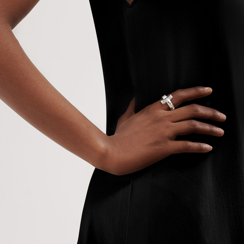 Tiffany & Co. Tiffany T T1 Anillo de oro blanco Envío gratis