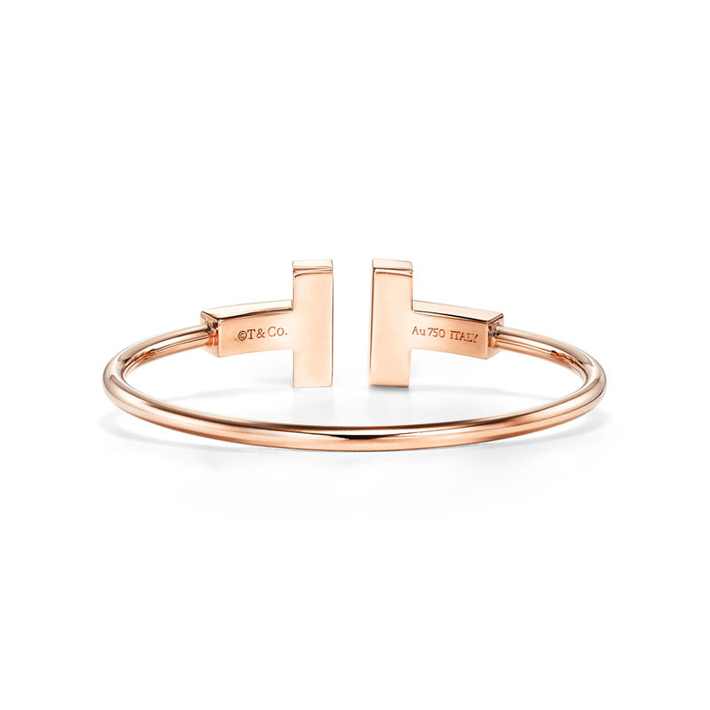 Tiffany & Co. Tiffany T Pulsera Wire ancha de oro rosa Solo hoy